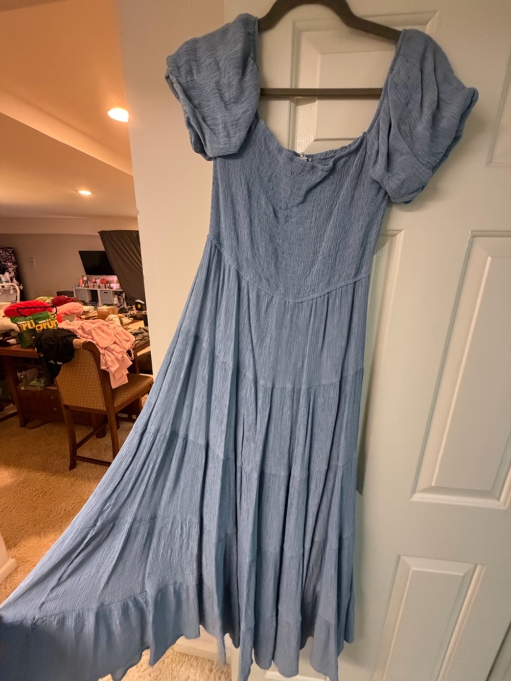 Georgia Ruffle Maxi Dress - Light Blue - Picture 5 of 10
